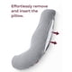 thumbnail image 5 of Funda de almohada para embarazo Momcozy, poliéster gris en forma de J, 5 of 7