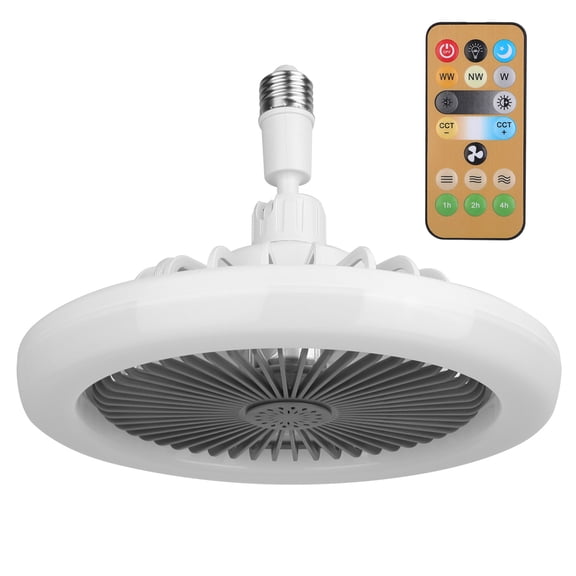 Ceiling Fan with Lights & Remote - Dimmable, 3 Speed, Timer, 9.44in E27 Socket Fanlight