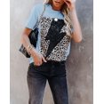 thumbnail image 3 of Anbech Women Lightning Leopard Tshirt Graphic Tee Shirts Tops, 3 of 6