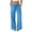 Light Blue, variant on cocolona Womens Summer Casual Ruffled Beach Pants Elastic Waist Straight Wide Leg Lounge Vacation Trousers with Pockets
