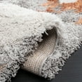 thumbnail image 5 of SAFAVIEH Horizon Konstantinos Abstract Shag Runner Rug, Grey/Rust, 2' x 9', 5 of 8