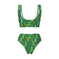 thumbnail image 5 of Daiia Pineapples1 Women's Bikini Set Two Piece Swimsuit High Waisted Bikini Adjustable Straps Bikini Perfect for Beach, Pool, and Summer Vacation-, 5 of 9