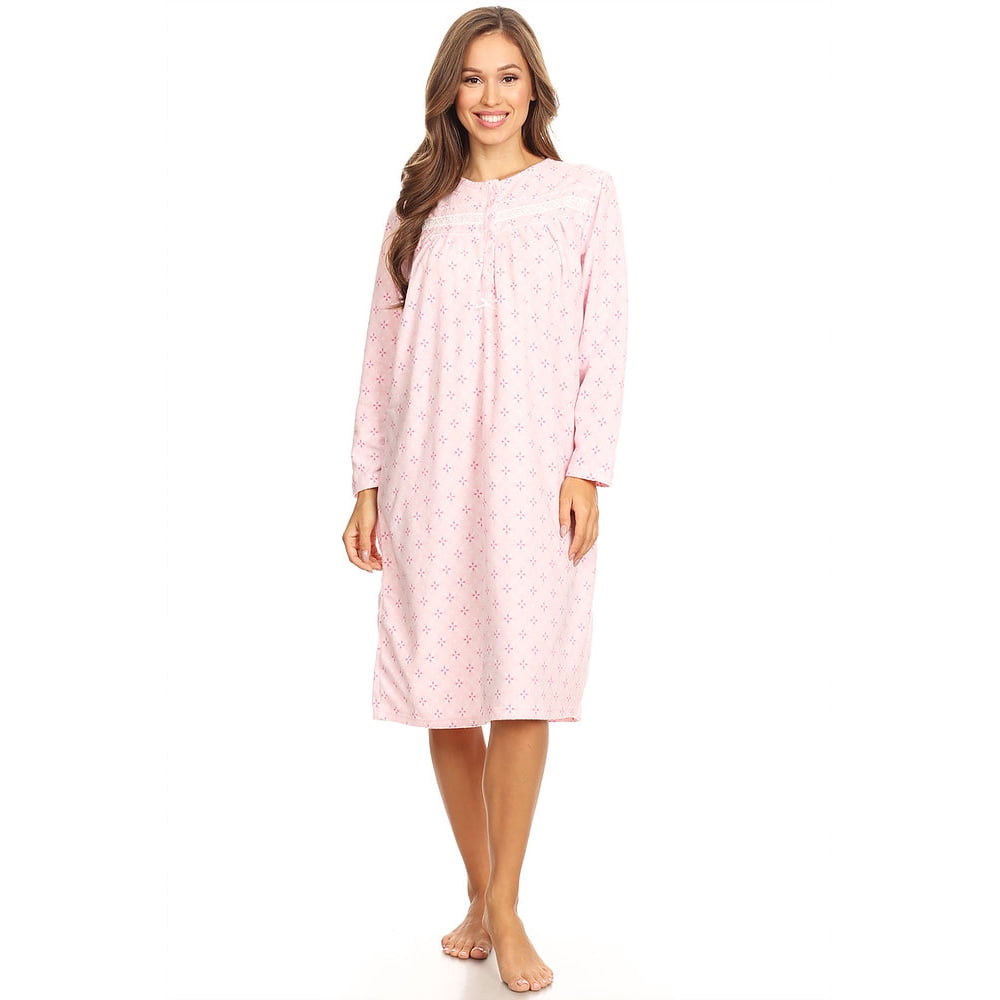 fleece pajama gown