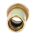 thumbnail image 3 of Uxcell 5/16"-18 Metal Flat Head Rivet Nut Insert Gold Tone 20Pcs, 3 of 5