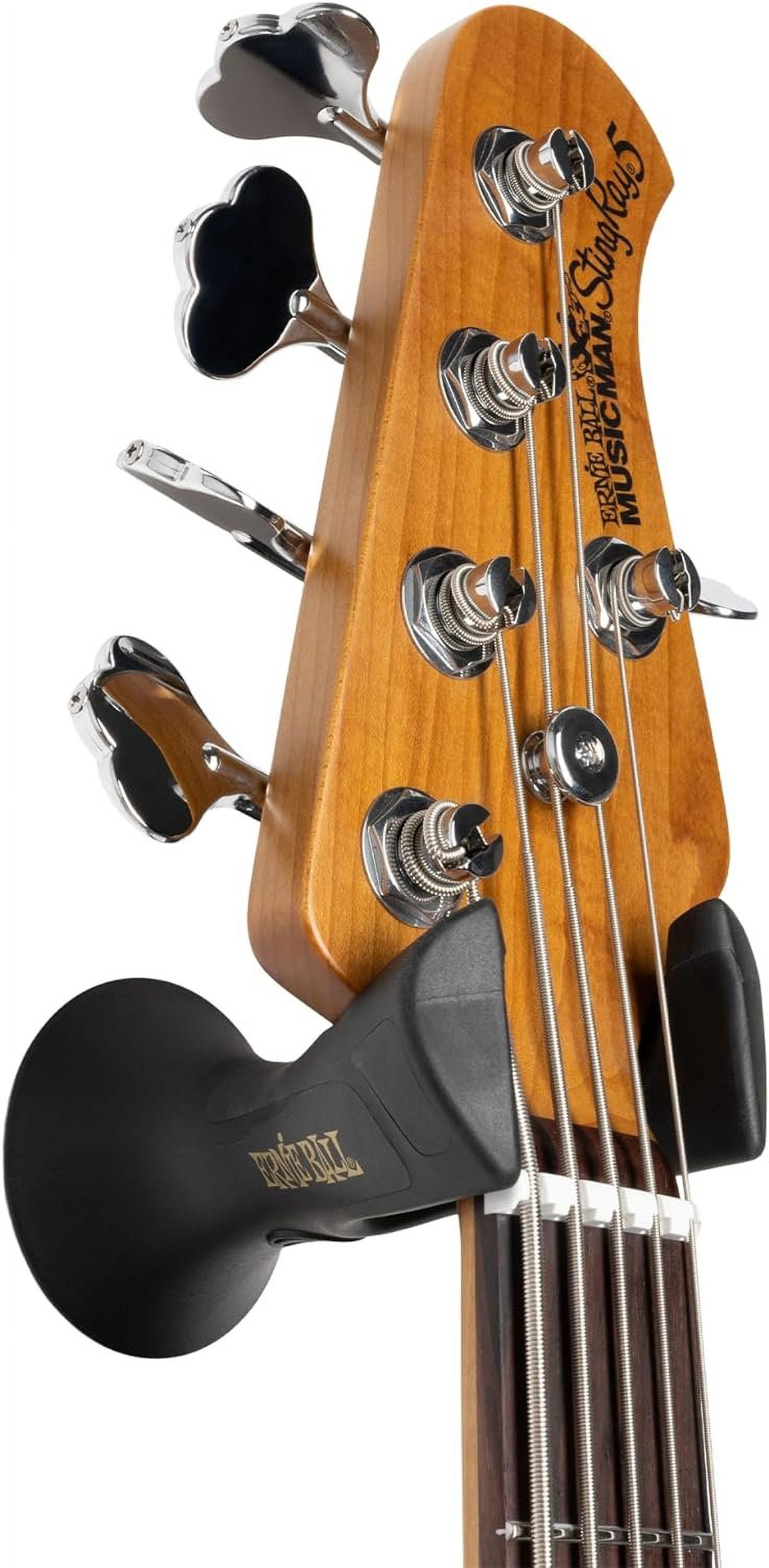 Ernie Ball 9619 Black 6/7-String Guitar/Bass Wall Mount Hanger for Electric or Acoustic Instruments