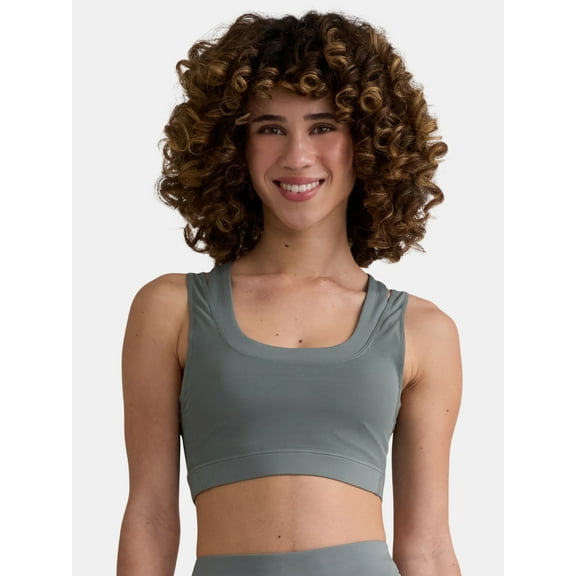 Avia Women's and Women's Plus Double Layer Mesh Sports Bra, Sizes XS-4X