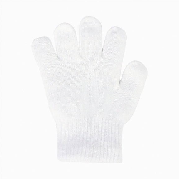 Kakishop Kid's Winter Gloves Thick Warm Knitted Gloves Cold Weather Glove (White,)