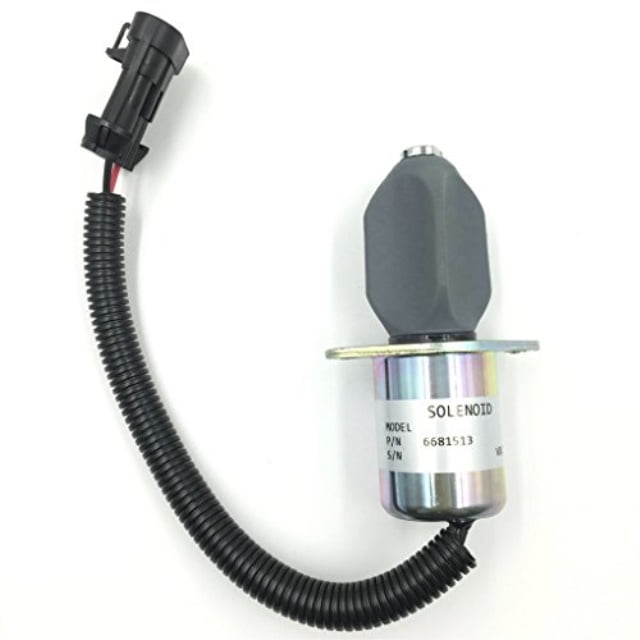 fuel shut off solenoid 6681513 for kubota bobcat skid steer s150 s160