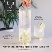 Viski Gatsby Vintage Mixing Glass for Home Bar, Cocktail Party Gifts, 42oz