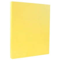 JAM Paper Vellum Bristol Cardstock, 8 1/2 x 11, 50 per Pack, 110lb Canary Yellow