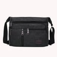 thumbnail image 5 of Yucurem Men Canvas Shoulder Bags Multi Pocket Male Travel Messenger Handbag (Black), 5 of 6