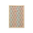 thumbnail image 1 of Abstract Wall Art with Frame, Seamless Pattern with Motifs Far Eastern Themed Print, Printed Fabric Poster for Bathroom Living Room, 23" x 35", Beige and Brown, by Ambesonne, 1 of 2