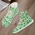 thumbnail image 3 of Psesaysky PU Leather Barefoot Shoes for Women Girls Lace-Up Sneakers Four Leaf Clover Print Sneakers Lightweight Comfortable Walking Shoes, 3 of 8