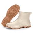 thumbnail image 2 of Ankle Waterproof Boots for Men Waterproof Slip-on Round Toe Rain Boots with Treaded PVC Sole Pull-On Shoes for Fishing and Outdoor Chores, 2 of 9