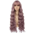 thumbnail image 3 of DOPI Women Girl Long Curly Synthetic Wig Quality Hair Natural Taro Purple Party, 3 of 3