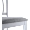 thumbnail image 6 of Duhome Wood Bar Stools with Back Set of 2, Counter Height Chairs Upholstered Barstool Farmhouse Counter Stools for Kitchen Island, White, 6 of 7