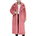 thumbnail image 2 of LOVZFMLL Jackets for Women's Button Pockets Bandage Solid Color Long Sleeve Loose Coat Medium Length Coat, 2 of 6