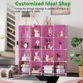 thumbnail image 4 of Organizador de almacenamiento en forma de cubo C&AHOME con 16 estantes cúbicos, color rosa UPCS16P, 4 of 9