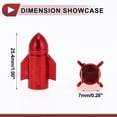 thumbnail image 4 of 4 Pcs Embouts de Valve de Pneu Style Fusée Couvre-Poussière Décoratifs 7x25.4mm Alliage d'Aluminium Rouge, 4 of 7