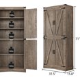 thumbnail image 2 of 71in Farmhouse Kitchen Pantry Cabinet,Tall Storage Cabinet with 4 Doors and Adjustable shelves,with Load-Bearing Steel Pipe,Wood Storage Cabinets for Kitchen,Dining Room,Bathroom(Light Rustic Oak), 2 of 12