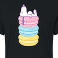 thumbnail image 3 of Peanuts - Snoopy Stacked Macarons - Juniors Cropped Cotton Blend T-Shirt, 3 of 6