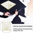 thumbnail image 4 of MasteelfCA 1Pc Square Cloth Quilt Ruler Sewing Ruler Patchwork Ruler Grid Lines Garment Design for Easy Precise Cutting, 4 of 8