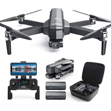DEERC DE22 GPS Drone with 4K Camera 2-axis Gimbal EIS Anti-Shake 5G FPV Live Video Brushless Motor Auto Return Home 52 Mins Flight with Carry Case