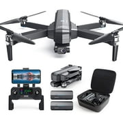 DEERC DE22 Drone with 4K Camera 2-axis Gimbal EIS Anti-Shake 5G FPV Live Video 2 Batteries Offer 52 Mins Flight time Color Black