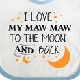 thumbnail image 4 of Inktastic I Love My Maw Maw to the Moon and Back Boys or Girls Baby Bib, 4 of 4