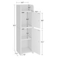thumbnail image 7 of Bathroom Cabinet, Small Corner Cabinet with 2 Doors and Adjustable Shelf, Narrow Storage Cabinet, Floor Cabinet for Small Spaces, 7 of 7
