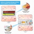 thumbnail image 5 of Plastic Pencil Box Large Capacity Pencil Boxes Clear Boxes with Snap-Tight Lid Stylish Office Supplies Storage Organizer Box Autumn Leaves Falling, 5 of 7