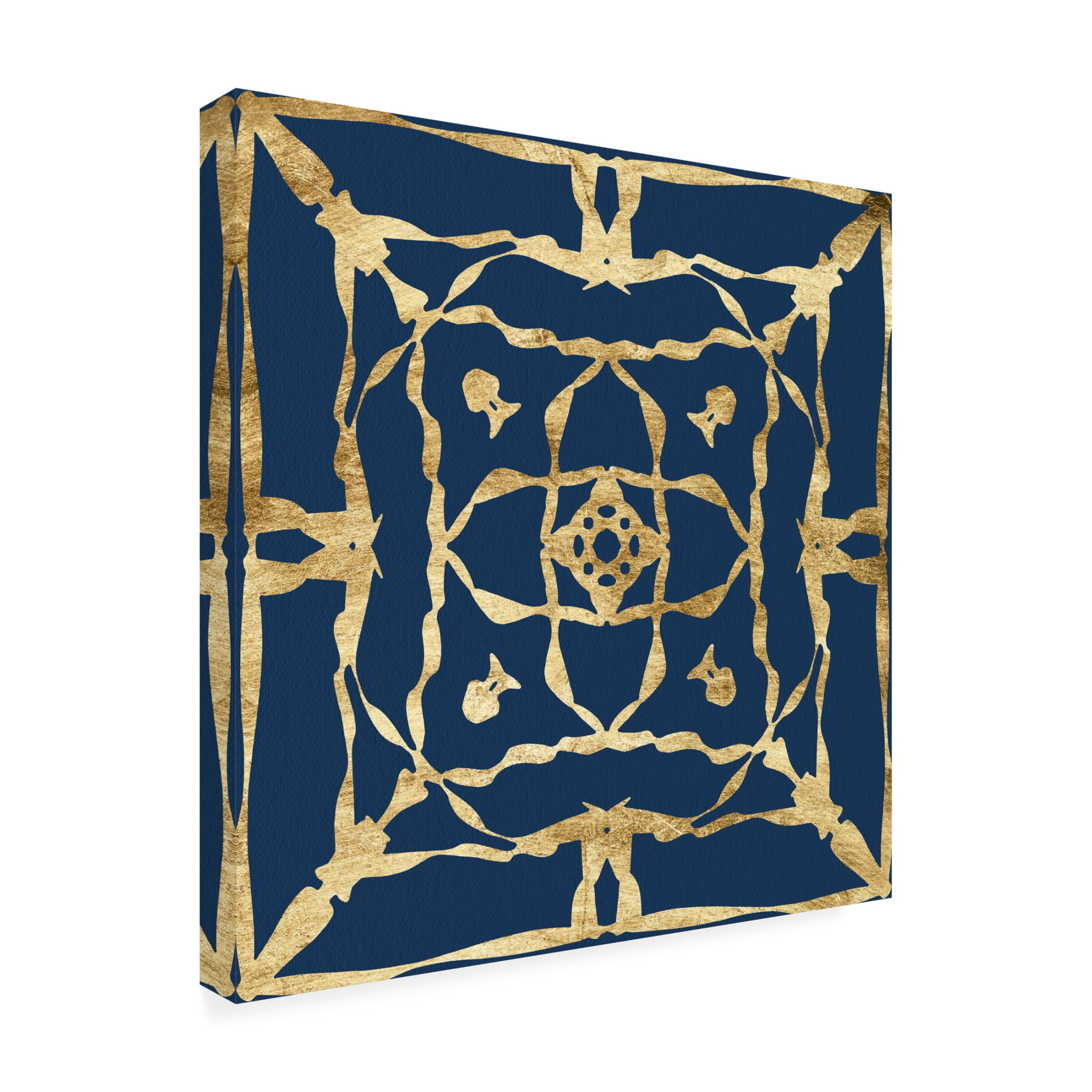 Trademark Fine Art Alonzo Saunders Motif on Blue II Canvas Wall Art