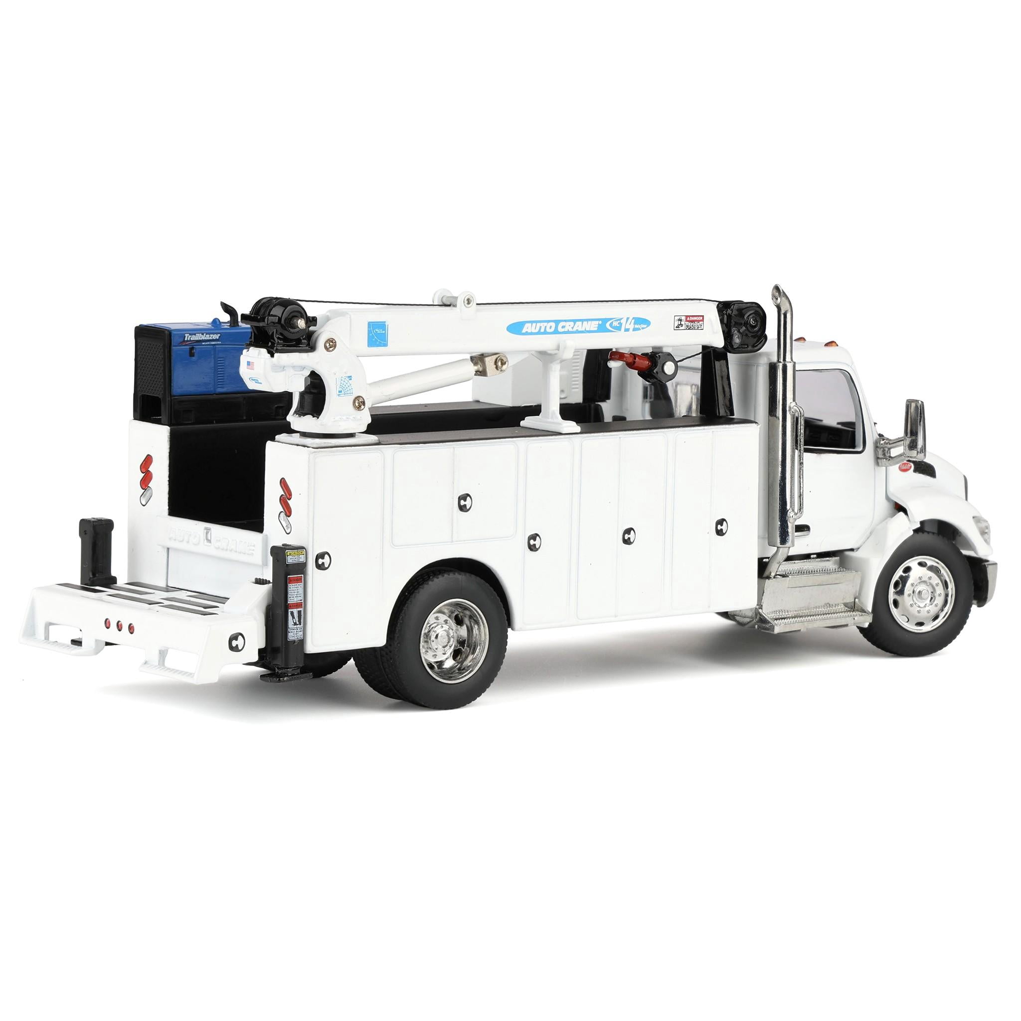 Diecast Masters 1/50 White Peterbilt 536 Auto-Crane Work Service Truck with Miller Trailblazer 71223