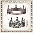 thumbnail image 2 of JUMRHFAN 2 Pcs Antique Royal King Crown for Men Baroque Queen Crown for Graduation Prom Party Crystal Tiara Prom Cosplay Birthday Wedding Hair Headband Accessories(Stylish Style), 2 of 7