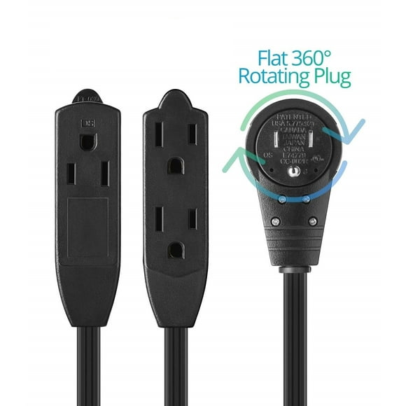 Extension Cord Flat Rotating Plug
