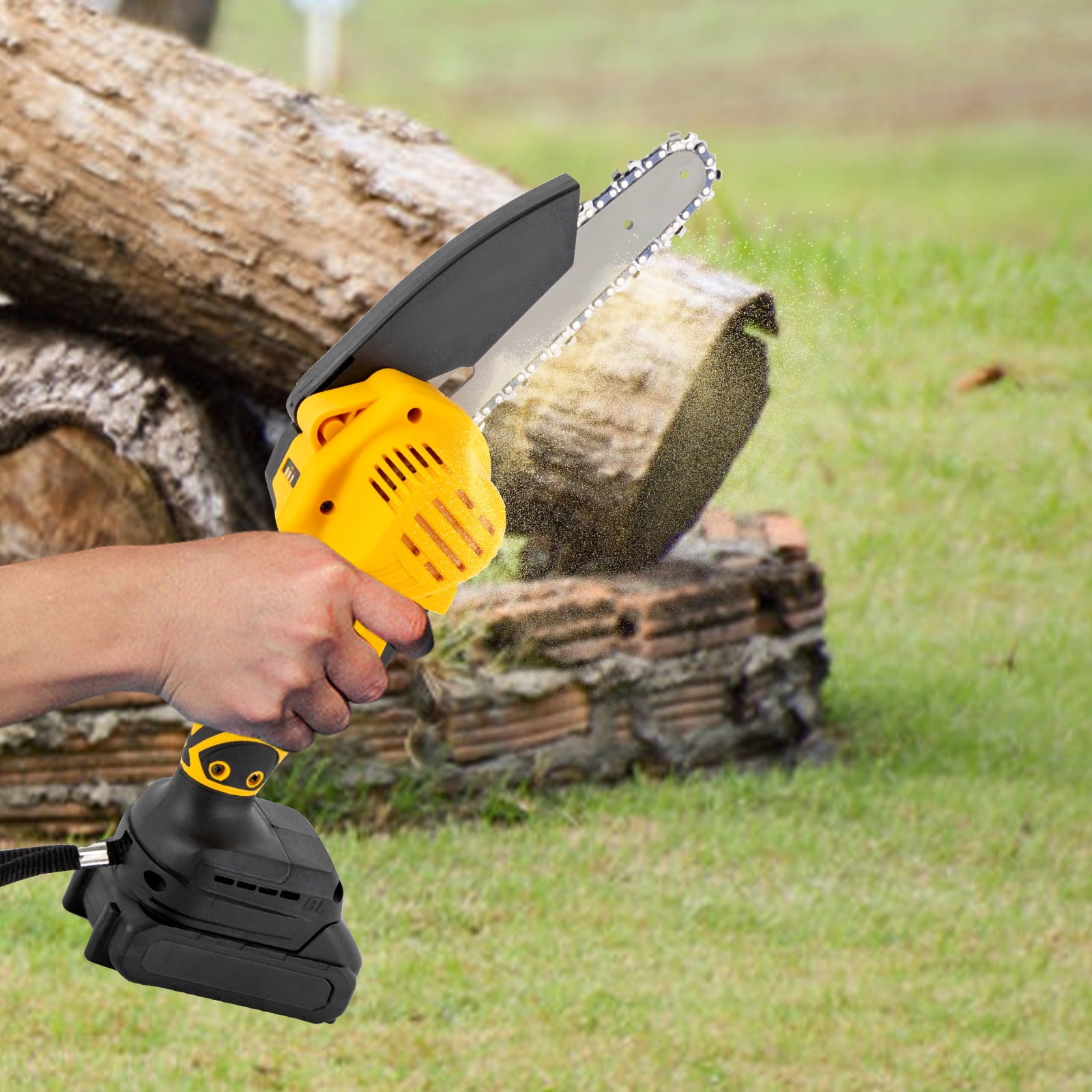 6"Chainsaw, Electric Cordless Chainsaw, Handheld Mini Chainsaw Tree Branches Pruner