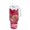 Red Chrysanthemum and Dandelion, variant on 40 oz Insulated Stainless Steel Tumbler Double Wall Stainless Steel Tumbler with 2-Way Drinking Pink and Brown Tie-dye Flowers
