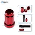 thumbnail image 4 of ECCPP Replacement for Wheel Lug Nuts 24 Pieces + 2 Keys 12x1.5 Red Chrome Spline Bulge Acorn Drive Close End Lug Nuts for Toyota 1997-2016, 4 of 5