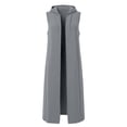 thumbnail image 3 of Zylarhe Mens Tshirts, Men's Hooded Surcoat Tabard Sleeveless Tunic Tops Cloak Spandex T Shirt Men Grey S, 3 of 9
