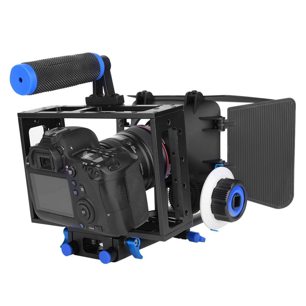 Mgaxyff DSLR Cage with Handle Follow Focus Finder Matte Box Rig for DV