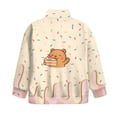 thumbnail image 6 of Xoenoiee Bear Cake Ice Cream Print Oversized Sweatshirt for Girls Half Zip Pullover Drop Shoulder Trendy Y2K Casual Fall Outfits Soft Fleece Top for Teens, Size 13-14 Years, 6 of 7