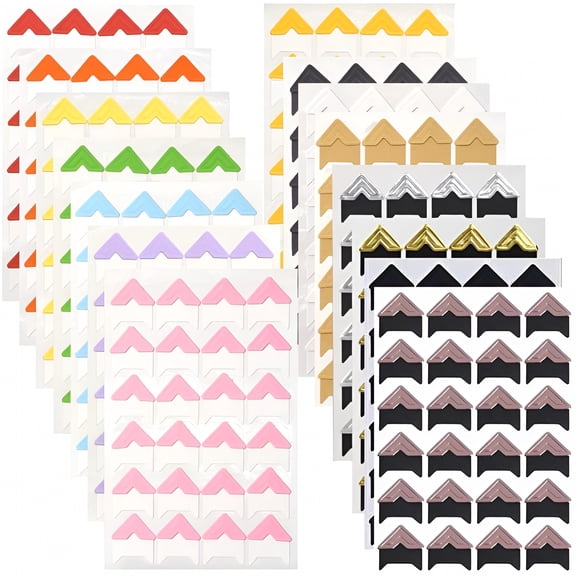 CCOCC 360 Count Self-Adhesive Acid Free Photo Corners for Scrapbooks Memory Books (Multicolor)