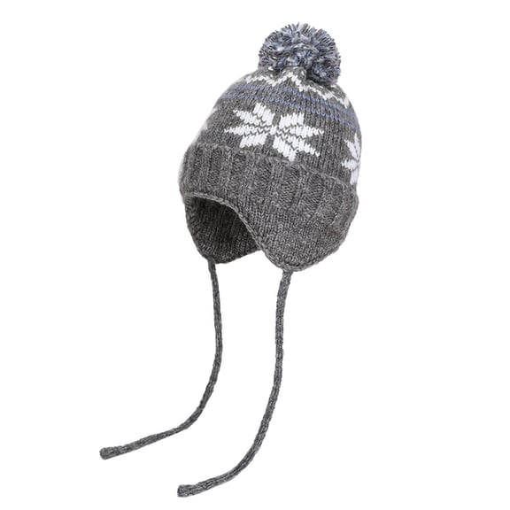 Auroural Winter winter hats for Kids Knit winter hats for Kids Ear Flaps 4-10 Years Old Children Winter Windproof And Cold-proof Boys And Girls Outdoor Warm Ear Protection Wool Ball Knitted Wool Hat