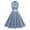Light Blue, variant on Qiopertar Women's Vintage Polka Dot Sleeveless A-Line Dress Retro Waist Defining Casual Party Cocktail Off Shoulder Mesh Embroidered Cake Dress, Dark Blue M