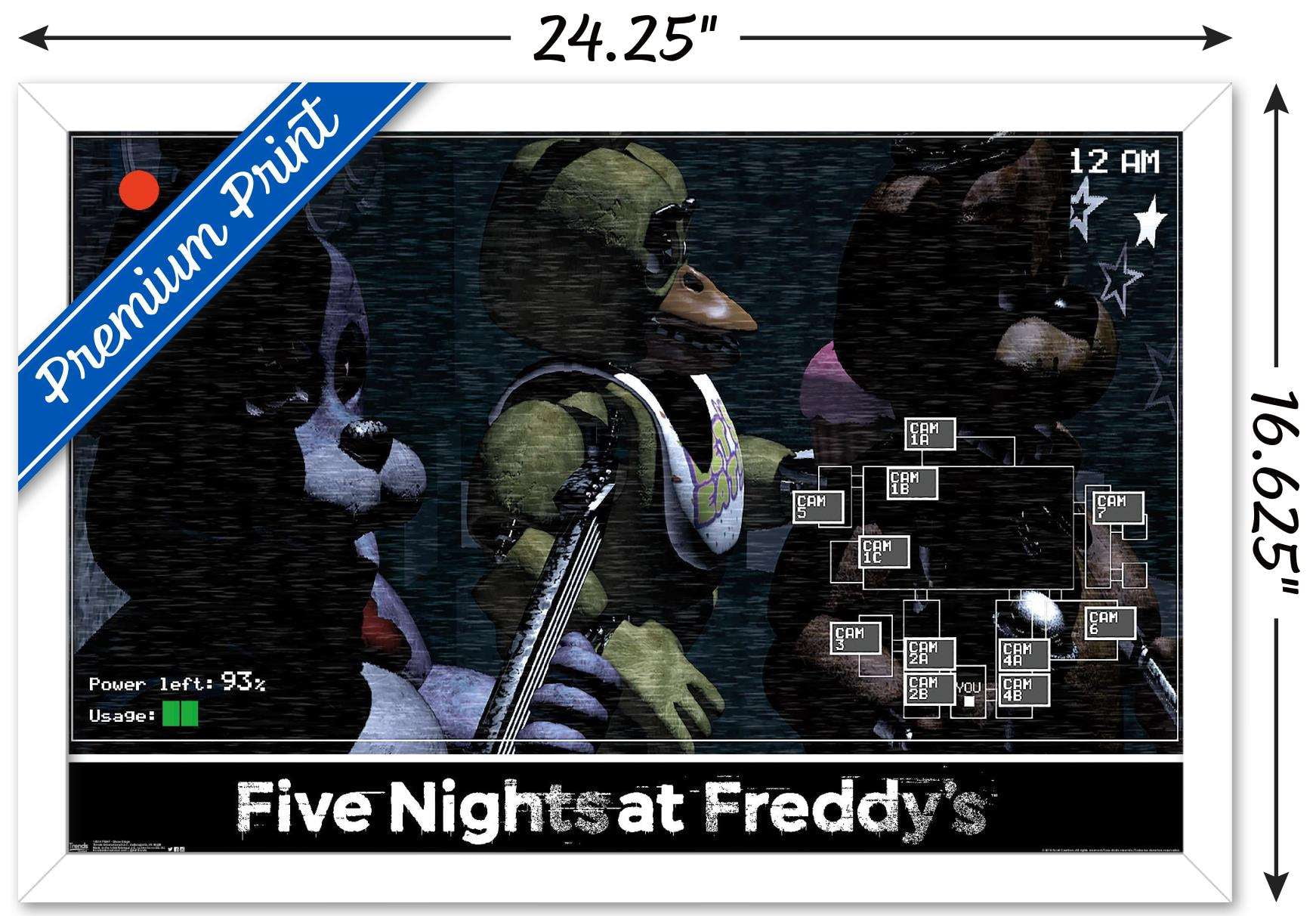 Five Nights at Freddy's - Show Stage Wall Poster, 14.725" x 22.375", Framed