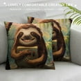 thumbnail image 3 of FUMJ Sloth Print Throw Pillow Covers Soft Couch Cushion Covers Durable Cushion Cases Square Pillowcases for Home Decor, 3 of 5