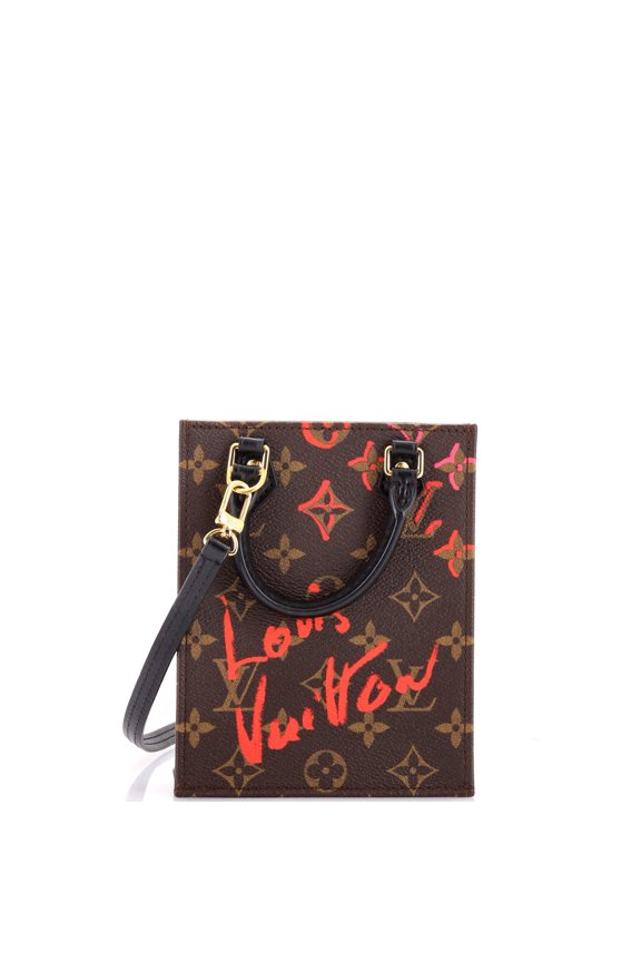 Pre-Owned Petit Sac Plat Bag Limited Edition Fall in Love Monogram Canvas By Rebag