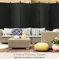 thumbnail image 2 of Costway 6-Panel Folding Room Divider 6FT Rolling Privacy Screen with Lockable Wheels Grey, 2 of 10