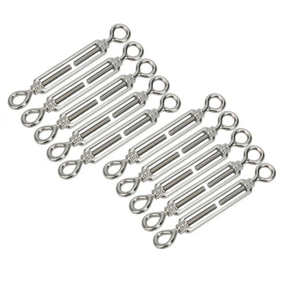 Eyeand Eye Turnbuckle,10pcs Eye and Eye Wire Tensioner Strainer Wire Tensioner Smooth Operation