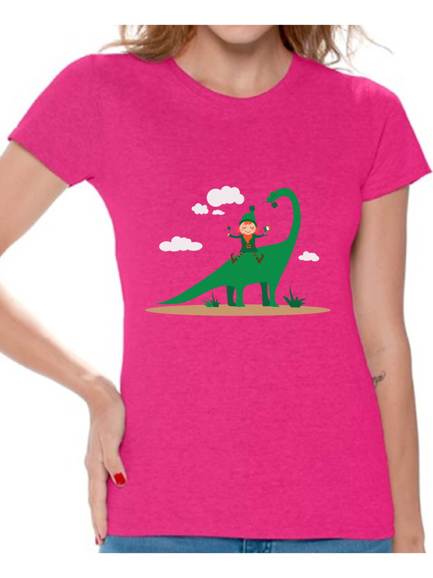 Awkward Styles Leprechaun and Dinosaur Tshirt St. Patrick's Day Shirt ...
